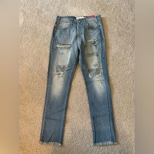 Women’s Distressed Blue Jeans